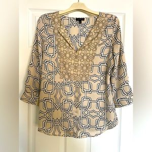 The Limited brand, beige & black print